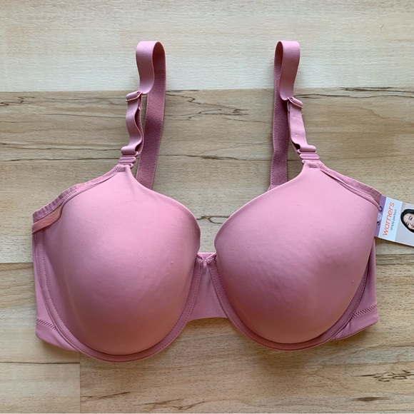 Warner’s underarm smoothing with mesh convertible T-shirt Bra 36D Pink color - Picture 1 of 6